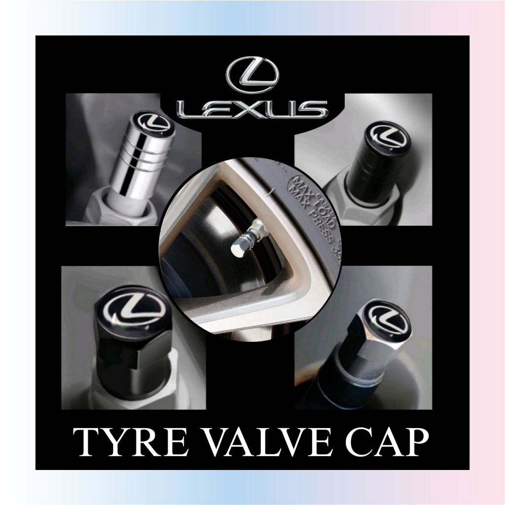 Lexus Tyre Valve Cap Lexus Tire Valve Cover (4 pcs) Shopee Malaysia