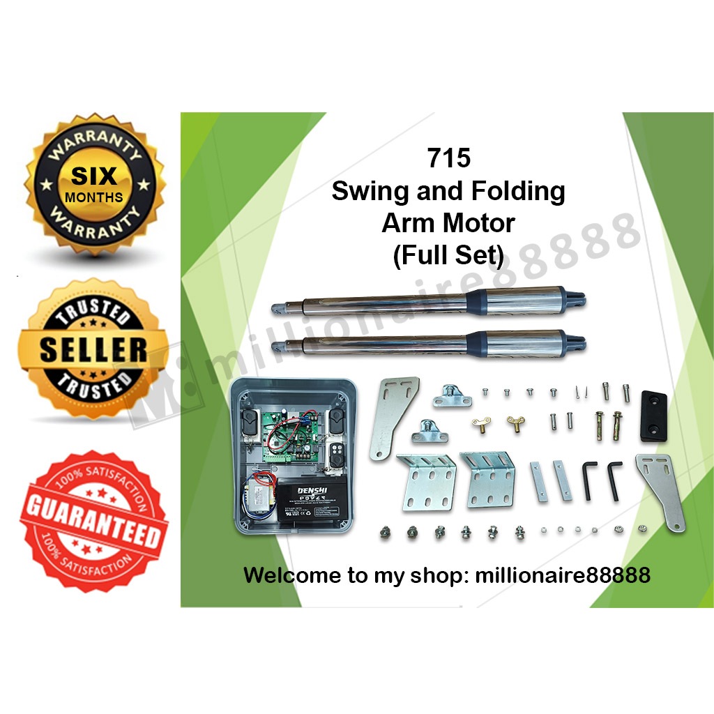 715 Swing and Folding Arm Motor Auto Gate FULL PACKAGE SET | Shopee ...