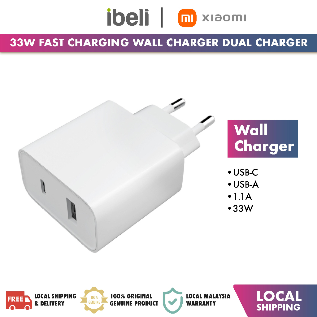 Xiaomi Mi 33W Wall Charger (Type-A+Type-C) 