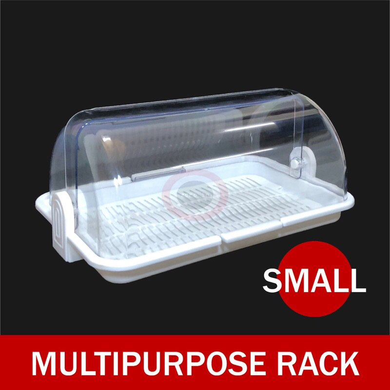 [SMALL] Multipurpose Rack with Cover Kitchen Tray Food Storage | Shopee ...