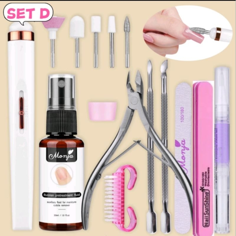 Nail Cuticle Remover Kit Nail Tips Removal Nail Drill Machine | Shopee ...