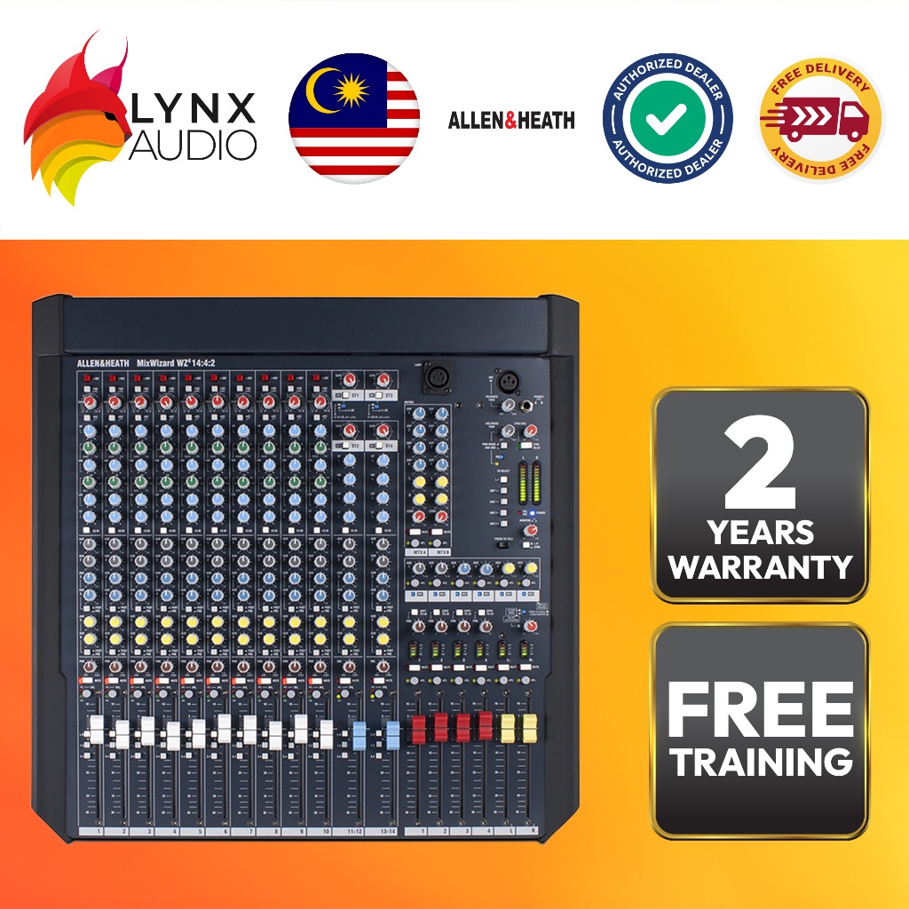 Allen And Heath Mixwizard Wz4 1442 • Dual Function 4 Bus Mixer • 10 Micline Inputs • 2 Dual 0260