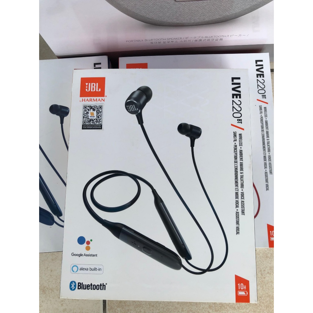 JBL Live 220BT In-Ear Neckband Wireless Headphones with Voice Control ...