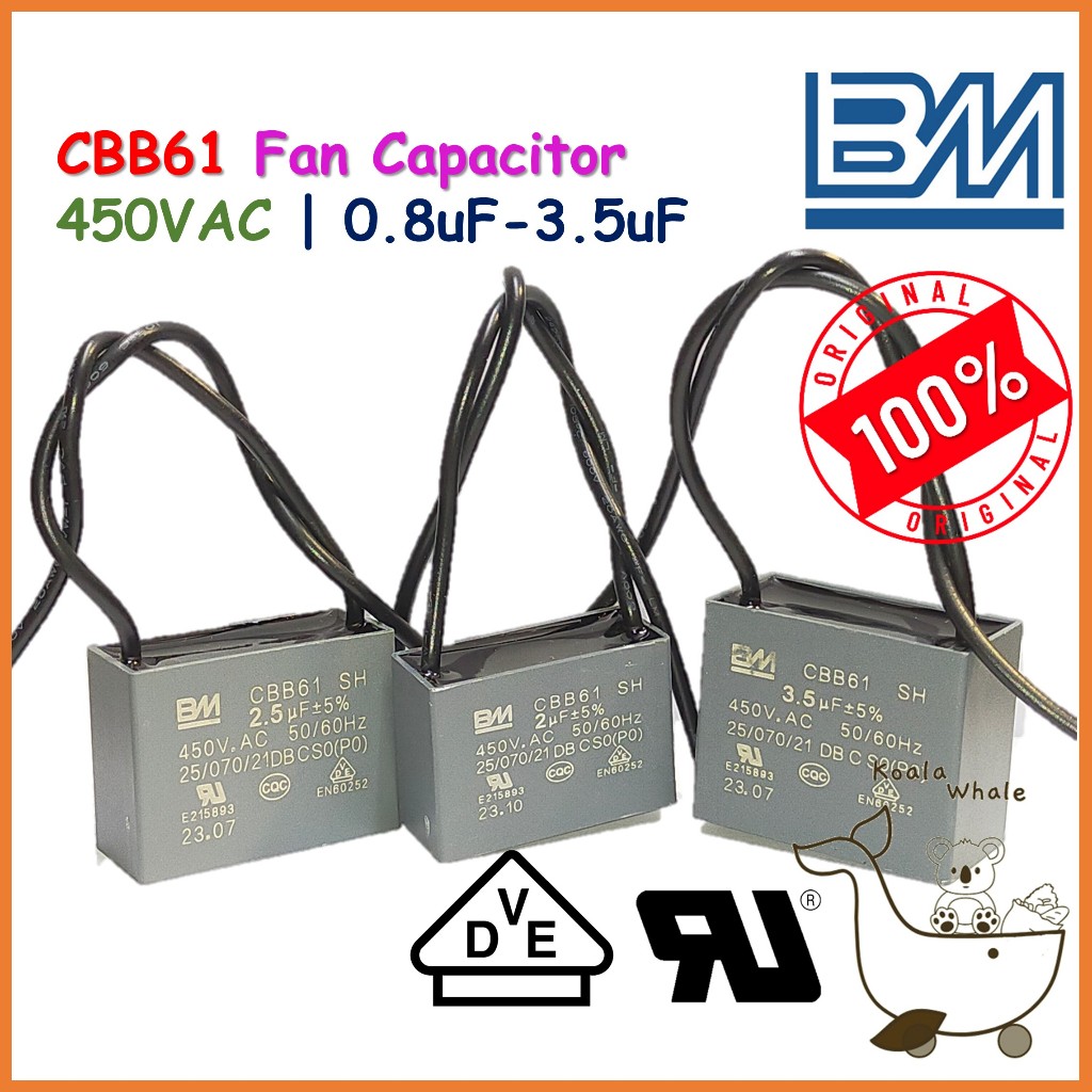 Condensatore 20uf CBB61 Soffitto Ventilatore Condensatore,1 Set 1,5 2,5uF 250V Condensatore Per Ventilatore - Foto 6