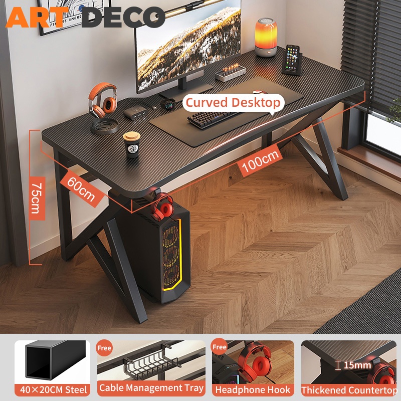 Gaming Table 160CM Meja Gaming Office Table Meja Komputer Carbon Matte ...