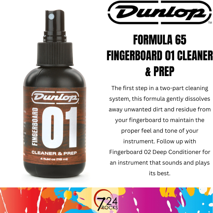 Jim Dunlop fretboard cleaner Dunlop 6524 Fingerboard 01 Cleaner & Prep