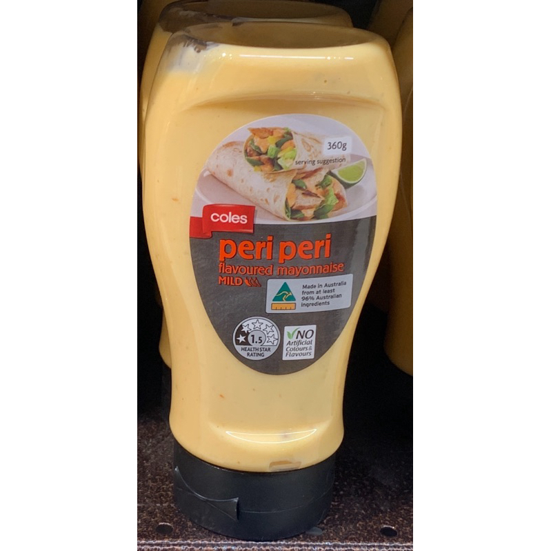 Coles Peri Peri Flavoured Mayonnaise Mild (1 bottle x 360g) Shopee Malaysia