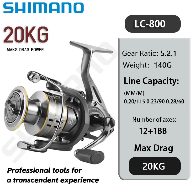Shimano reel Ultralight reel Spinning Reel fishing reel Mesin joran Pancing  spinning mesin casting murah LC800 (EVA grip）
