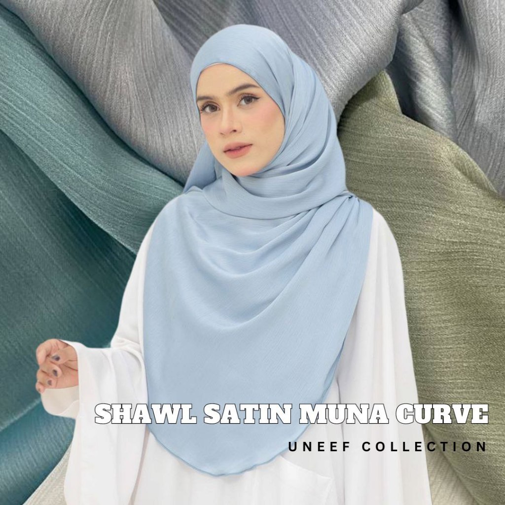 tutorial shawl satin muna