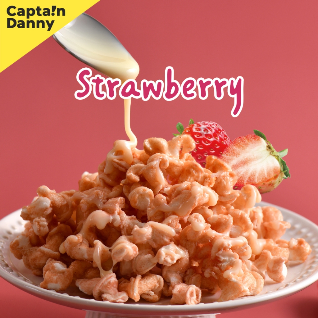 Captain Danny Rice Popcorn - Strawberry Flavoured 100g 🍿米的爆米花 米米花 ...