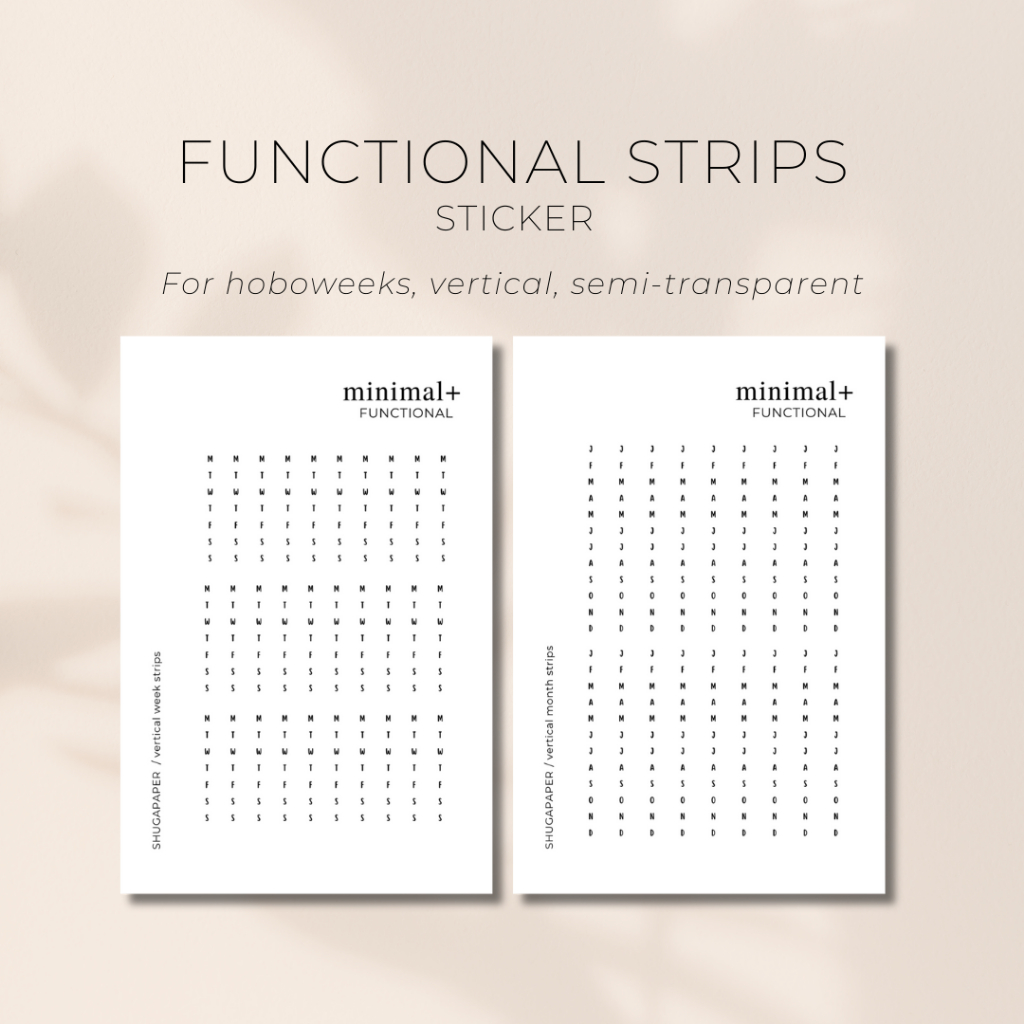 Hoboweeks Functional Vertical Planner Journal Sticker Shopee Malaysia