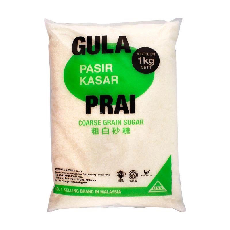 Prai Gula Pasir Kasar 1kg Shopee Malaysia