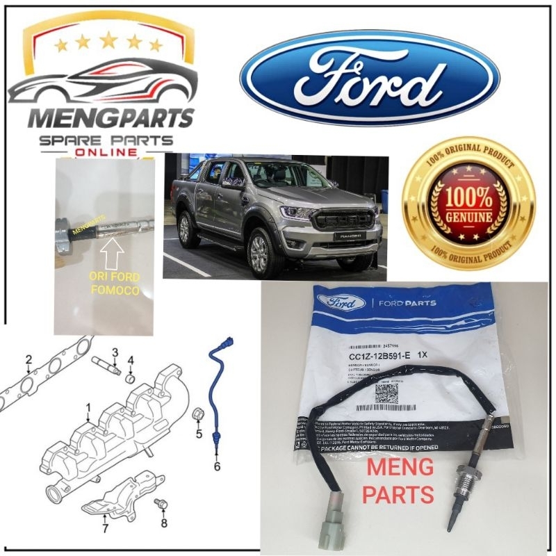 FORD RANGER T6 ,T7 2.2 & 3.2 2012Y-2018Y OXYGEN SENSOR , EXHAUST GAS ...