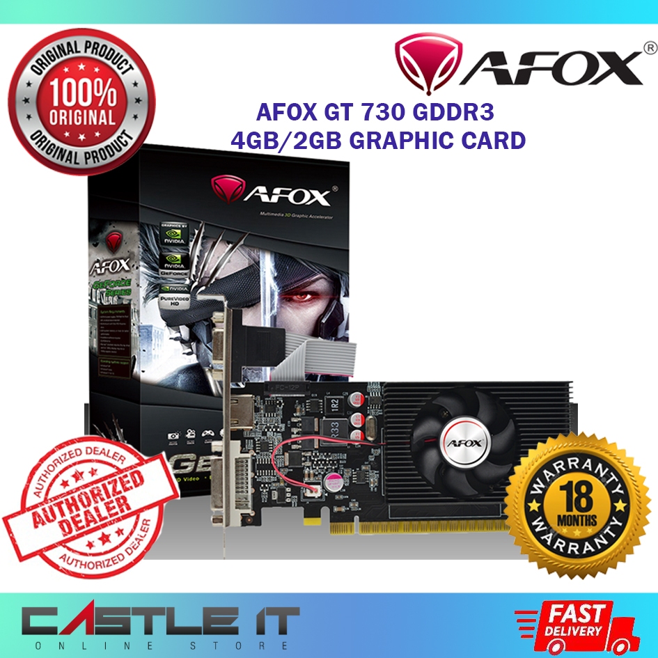 AFOX GT 730 4GB 2GB DDR3 128BIT NVIDIA GeForce GT730 2G D3 Graphic Card GPU LP Low Profile AF730 2048D3L6 AF730 4096D