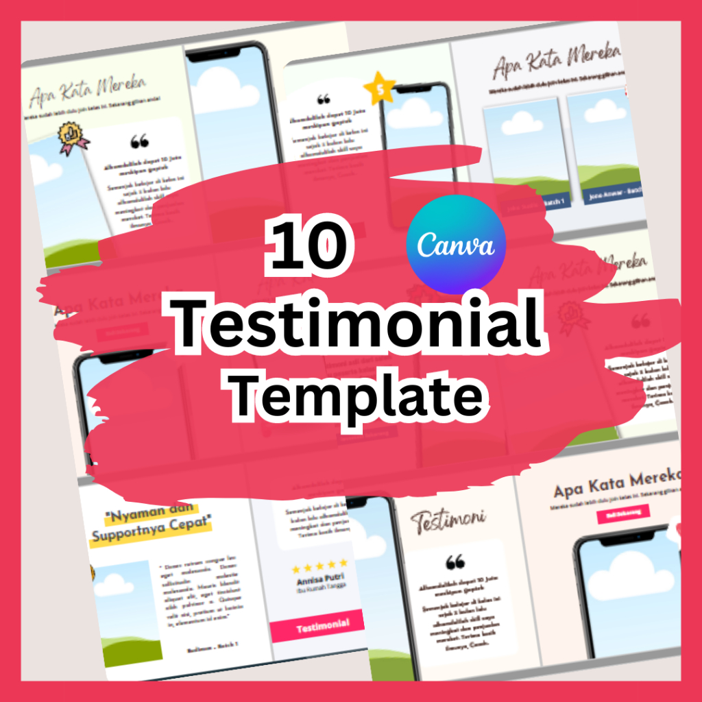 10 Testimoni Templates Canva Template Shopee Malaysia