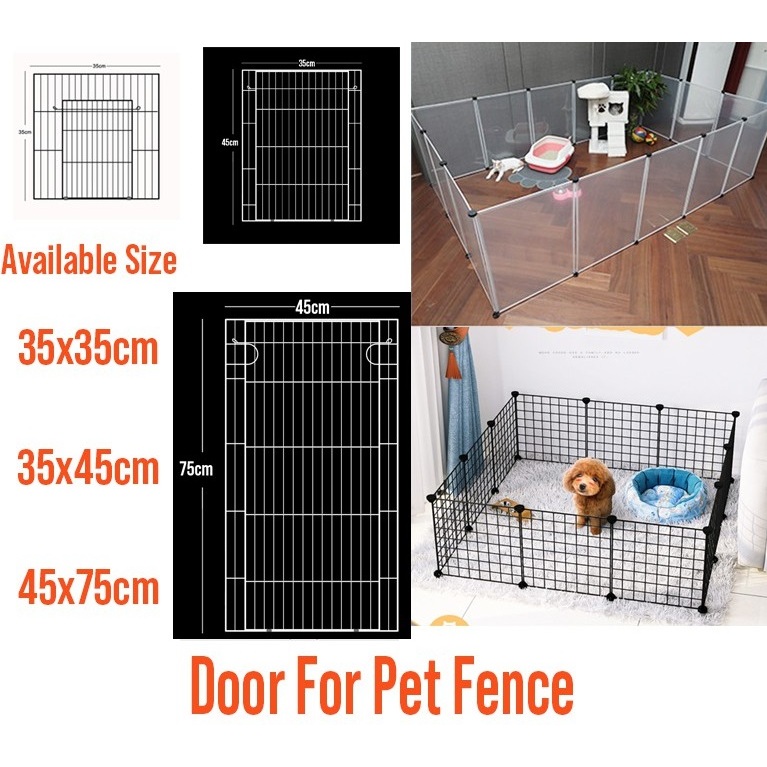 Door For Pet Fence Dog Cat Rabbit Cage House Kennel Metal Wire Iron Pet ...