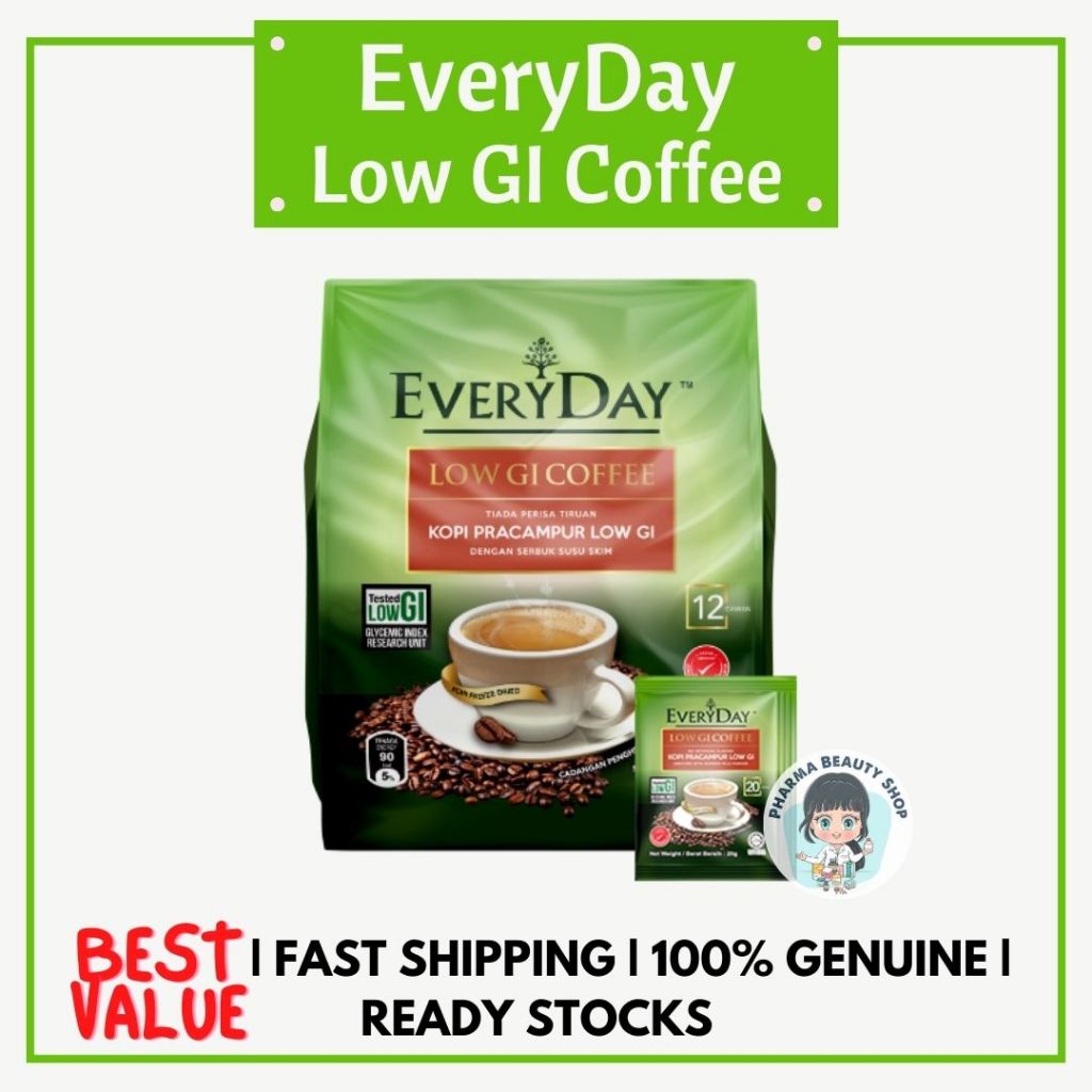 Everyday Low GI Coffee 12 sachets - SUITABLE FOR DIABETICS | Shopee ...