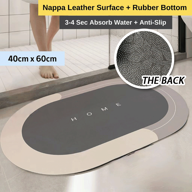 Absorbent Diatom Mud Pad Floor Mat Kitchen Toilet Bath Pad Non-Slip ...