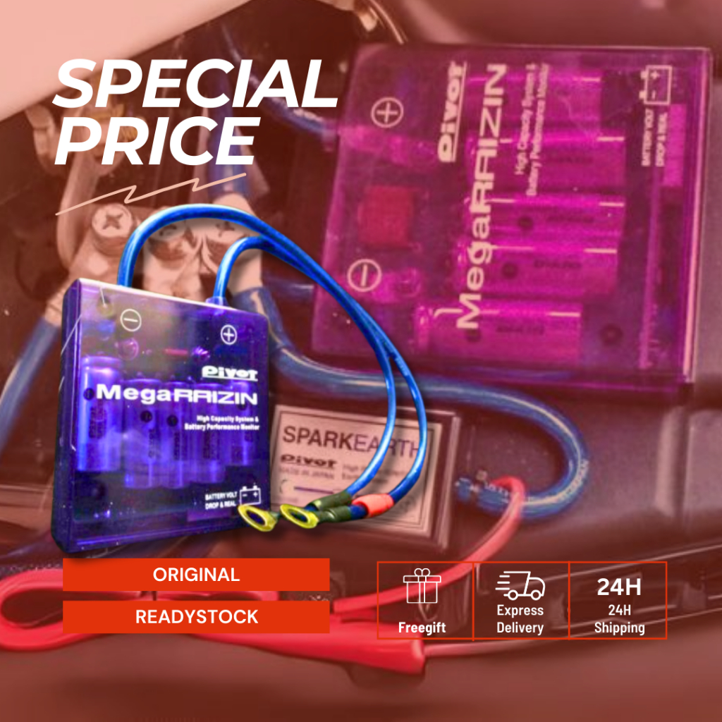 Pivot mega Raizin Voltage Stabilizer Purple BOX Ground Cable Fuel Saver
