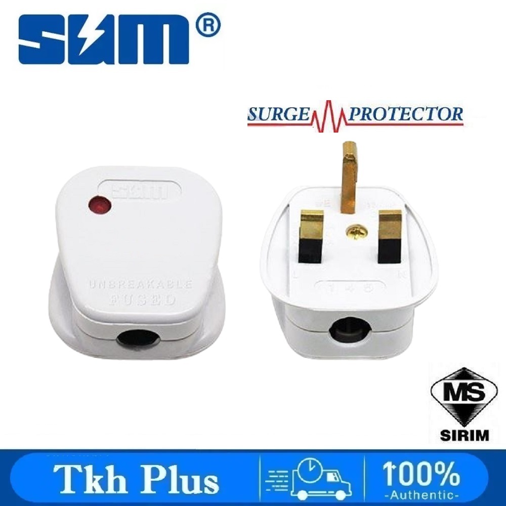 SUM S145N 13A Plug Top with Neon & Surge Protector ( SIRIM APPROVED