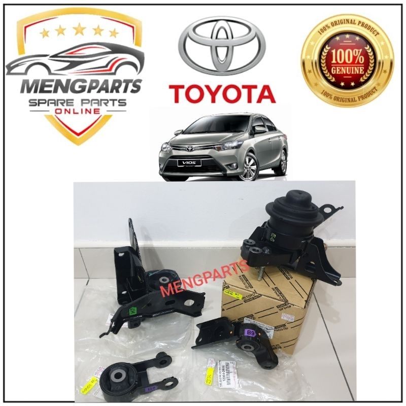 ORIGINAL TOYOTA VIOS NCP150 AUTO ENGINE MOUNTING * PRICE IN SET 4PC