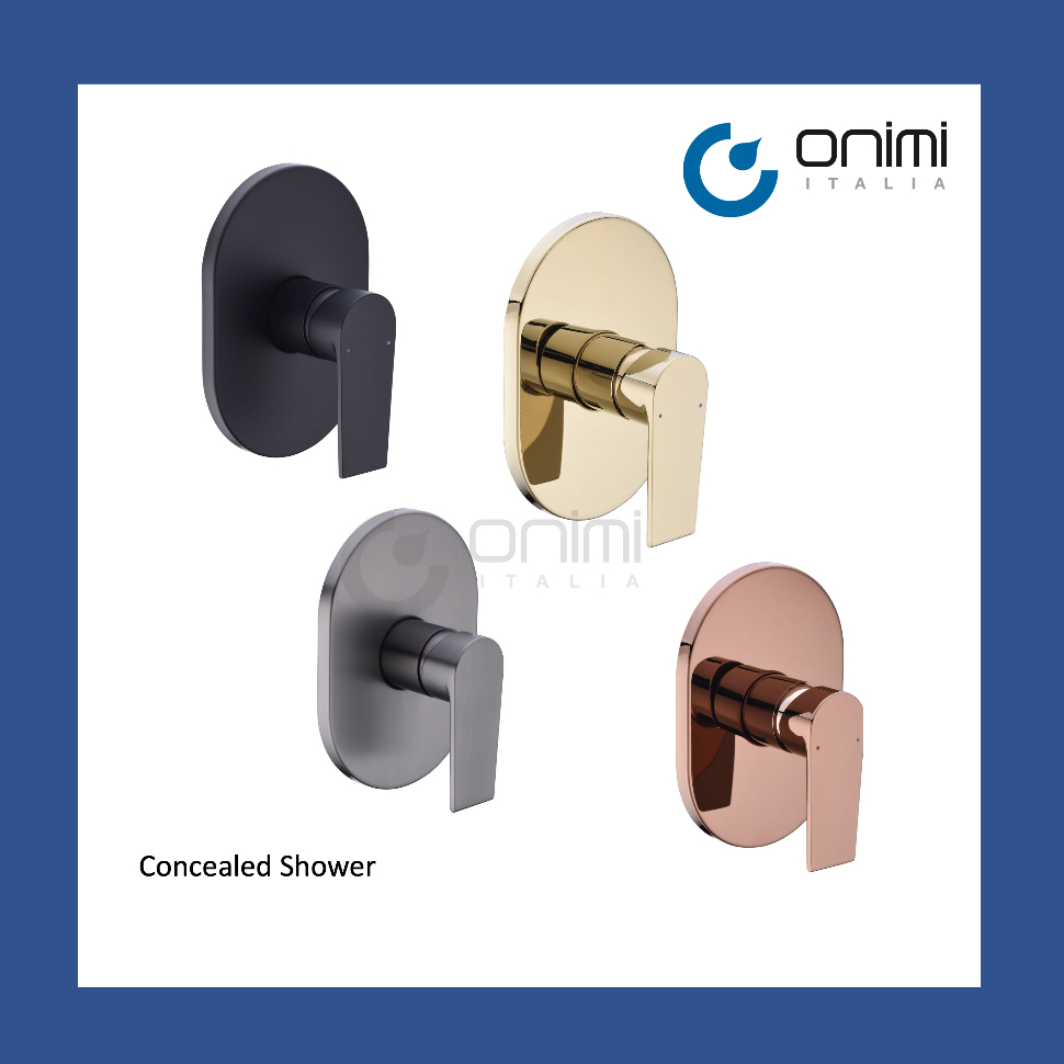 Onimi Italia - Concealed Shower Mixer / Black Concealed Shower Mixer ...