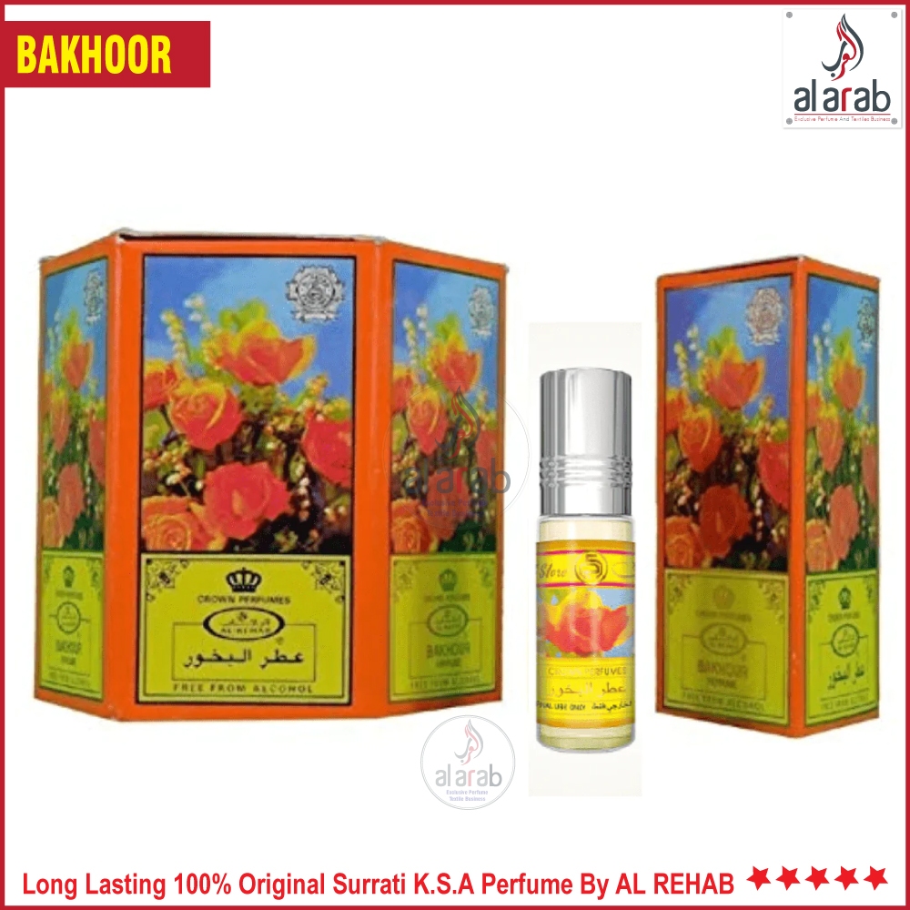 BAKHOOR Original* Al Rehab Unisex Attar Roll On 6ml X 6pcs Box (Roll on ...