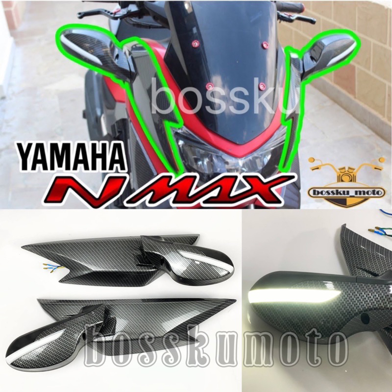 NMAX V1 V2 SIDE MIRROR WITH SIGNAL LED | Shopee Malaysia