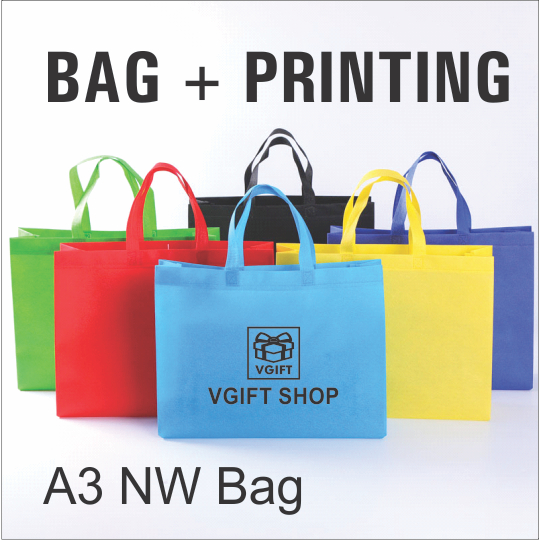 100 A3 NW Bag 1 Colour Printing Non Woven Bag Paling Murah