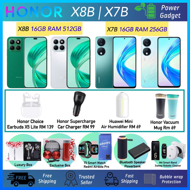 Honor X8b 16GB(8+8)RAM 512GB | X7b 5G 16GB(8+8)RAM 256GB Original Honor ...