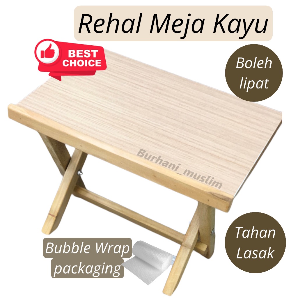 Rehal Meja Kayu Getah/Reading Table | Shopee Malaysia