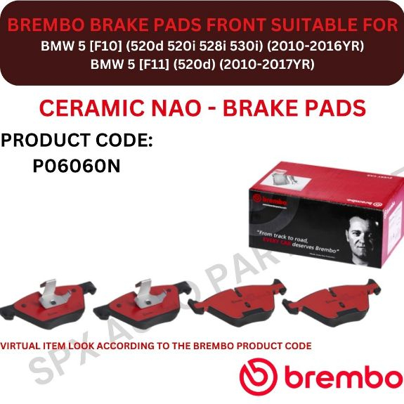 BREMBO GENUINE DISC BRAKE PAD FRONT FOR BMW 5 [F10, F11] (520d 520i ...