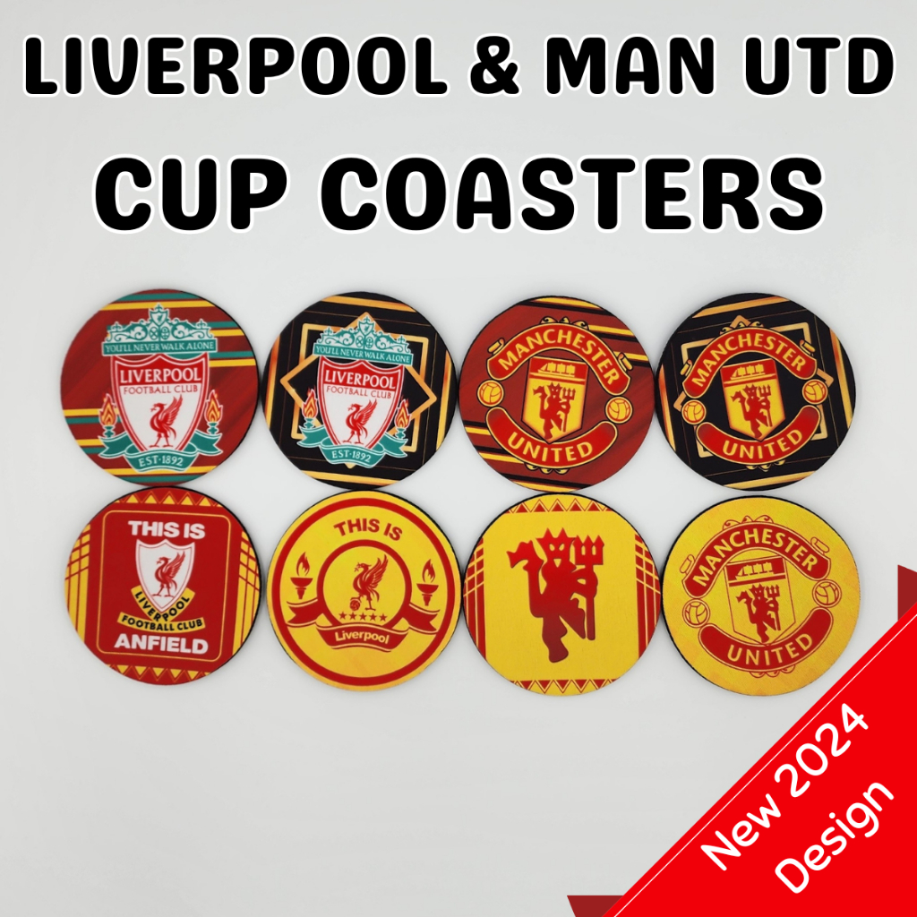 Football Cup Coasters 1 set 4 pieces Suitable as a gift