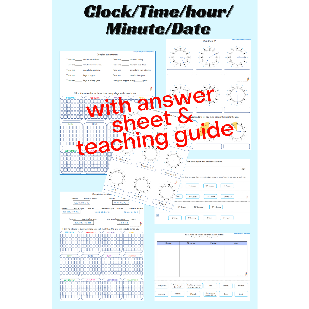 [11]COMPLETE CLOCK TIME Date Hour Minute worksheet Answer Sheet ...