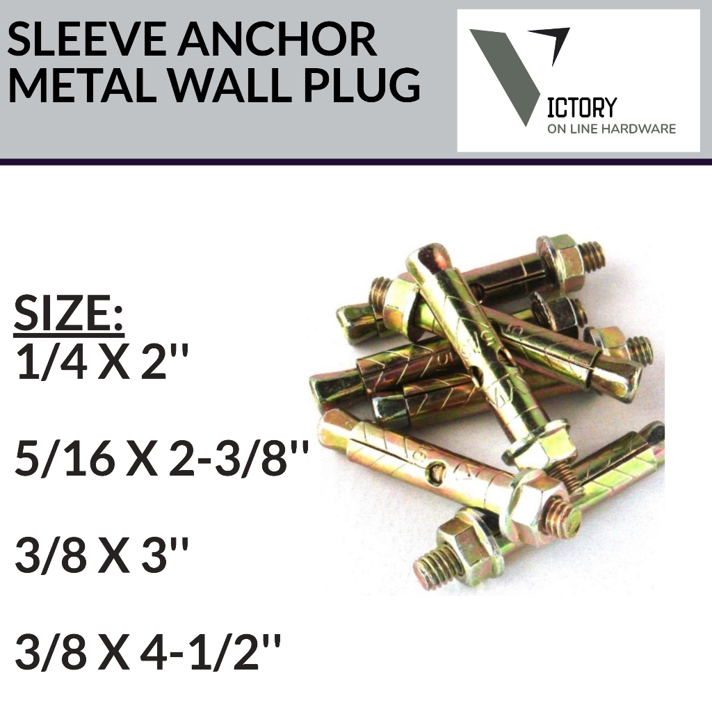 Sleeve Anchor Metal Wall Plug Shopee Malaysia