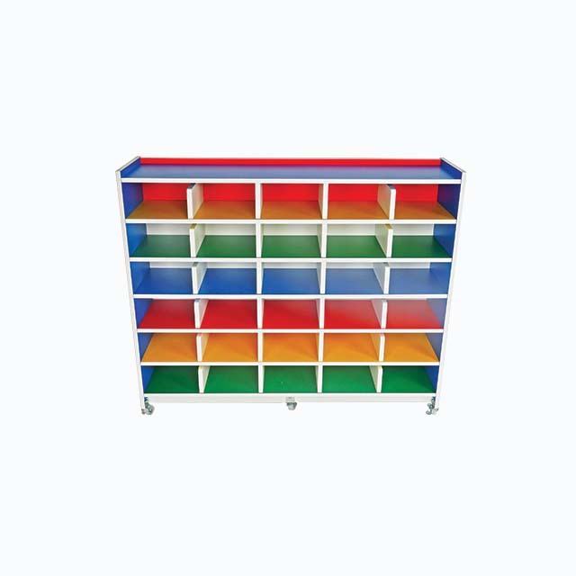 Multi-Coloured Pigeon Hole Shoe Rack | Colourful Shoe Rack | Kid Shoe ...