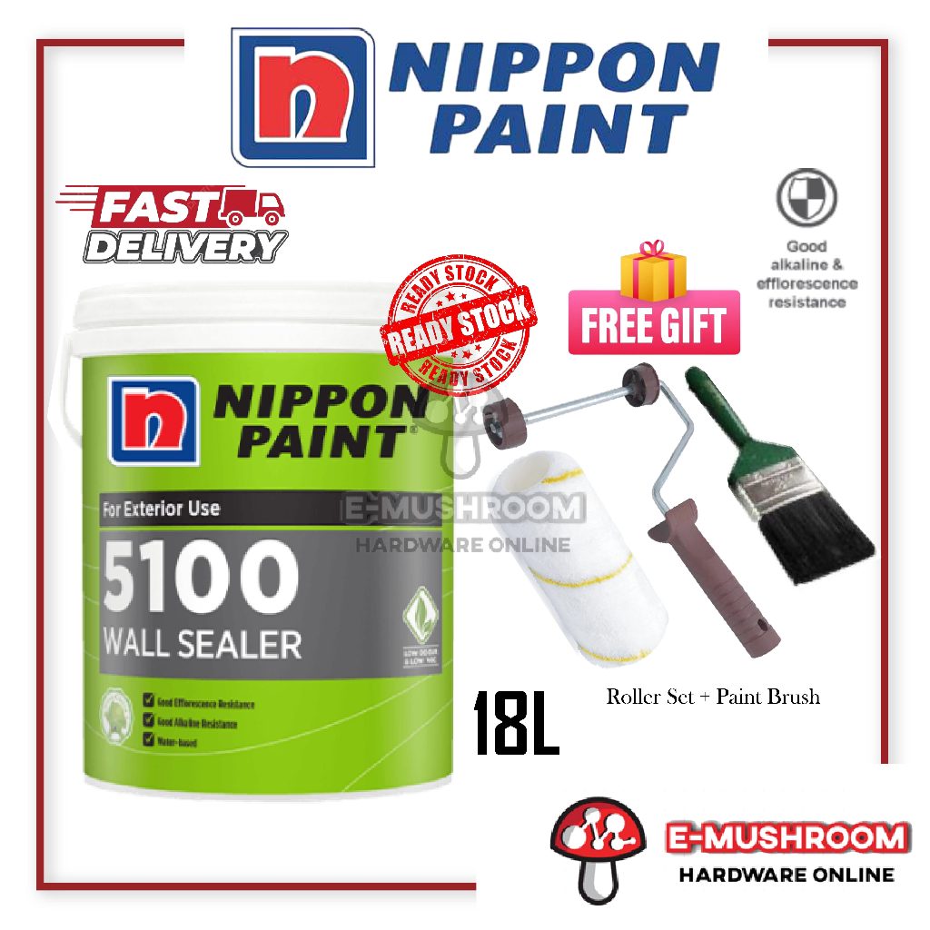 18L Nippon Paint Vinilex 5100 Exterior Sealer | Shopee Malaysia