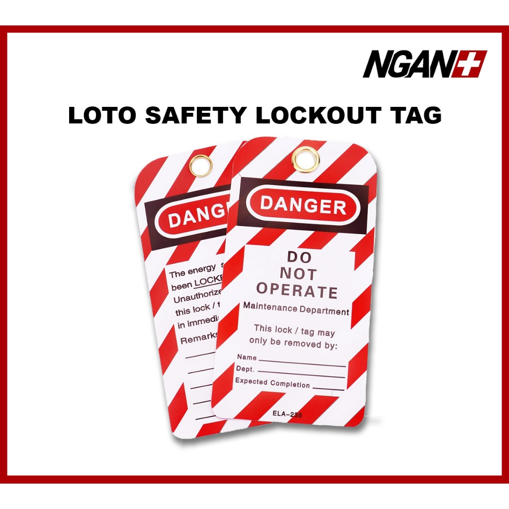 LOTO SAFETY LOCKOUT TAGS 7.5cm x 14.5cm WATERPROOF | Shopee Malaysia