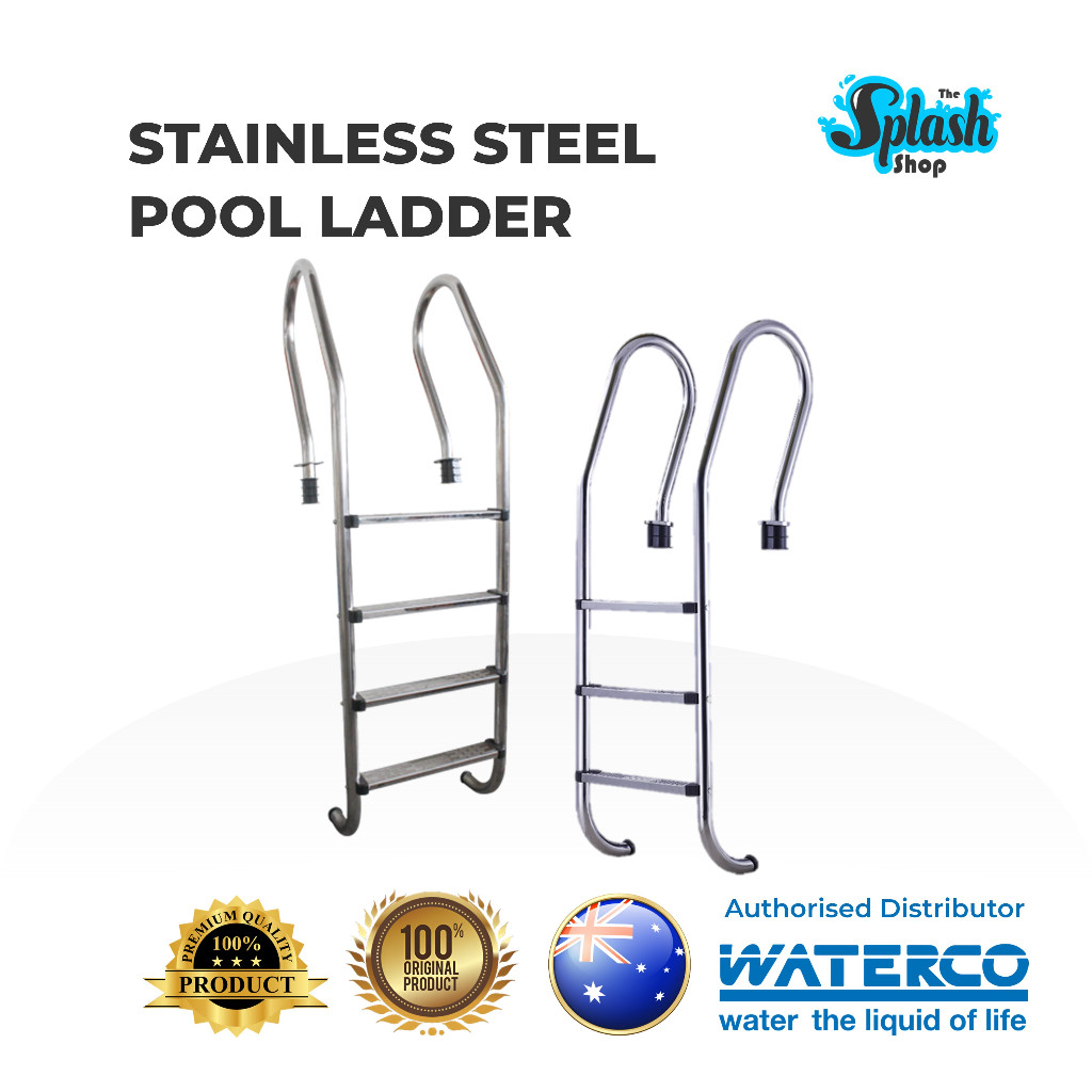 𝐒𝐏𝐋𝐀𝐒𝐇 WATERCO Stainless Steel Ladder // Tangga Kolam [READY STOCK