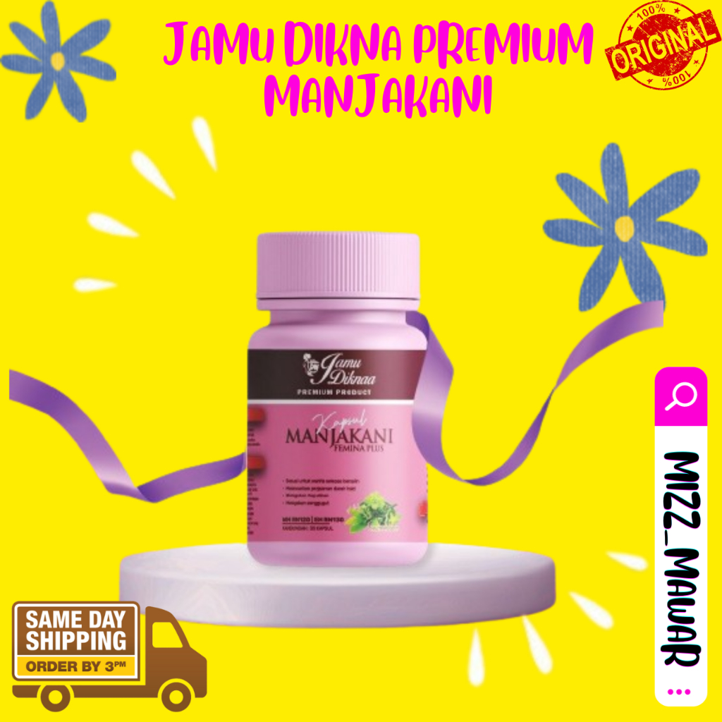 Asli Kapsul Manjakani Premium Jamu Dikna Rahsia Wanita Original Shopee Malaysia