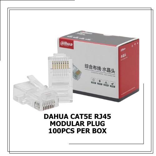 DAHUA CAT5E RJ45 CONNECTORS MODULAR PLUG | Shopee Malaysia