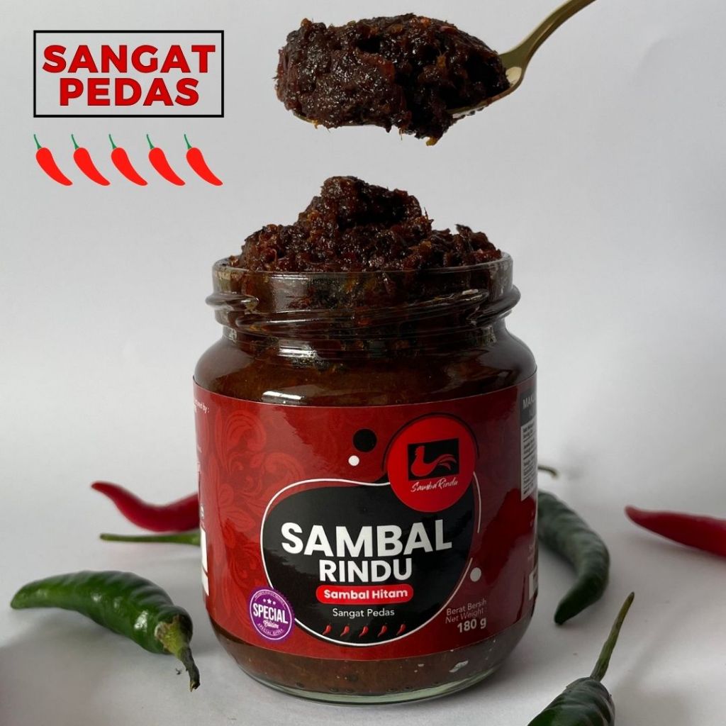 Sambal Hitam Sambal Rindu Ready-To-Eat 180 g Tanpa Belimbing Buluh ...