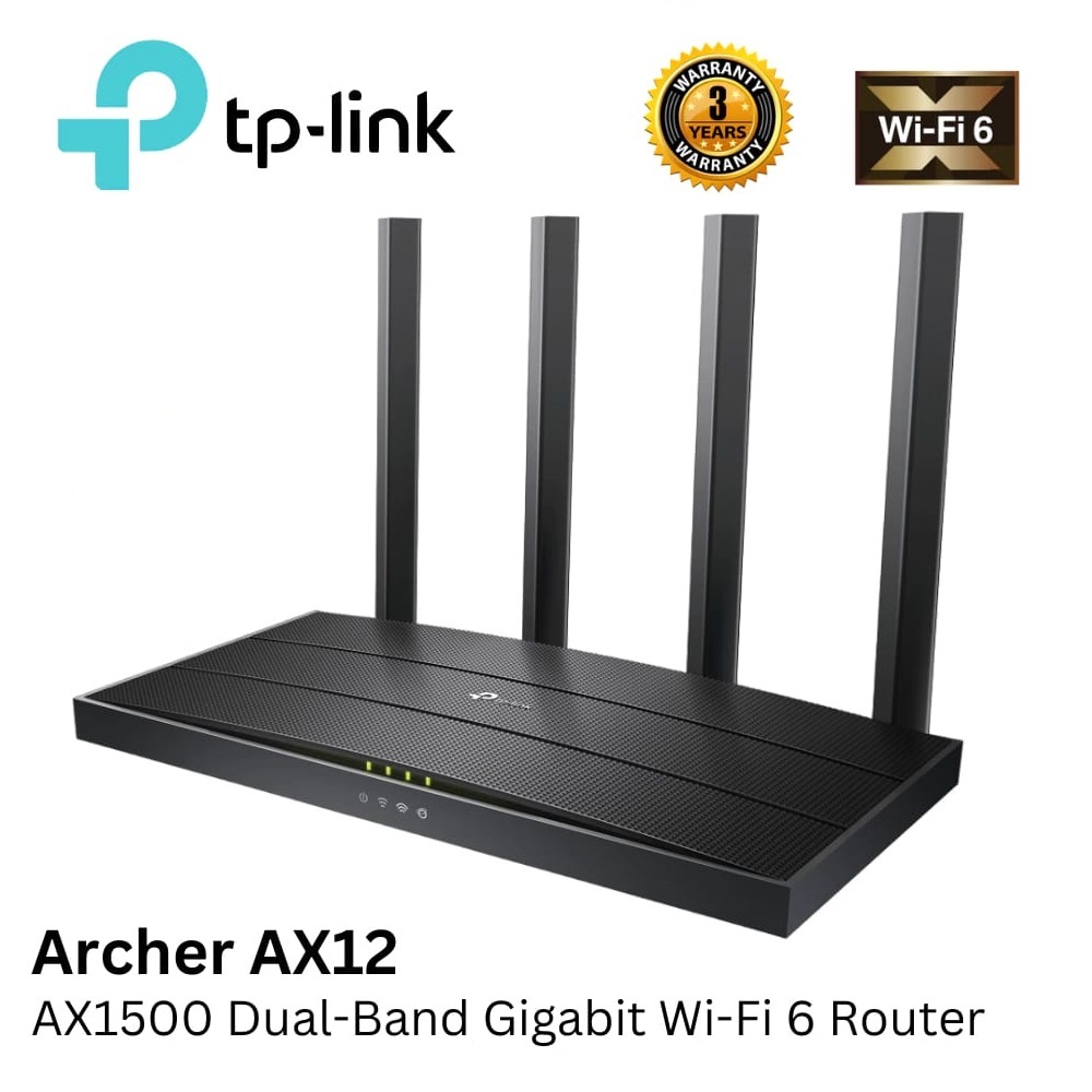 TP-Link Archer AX12 Dual-Band Gigabit AX1500 Wi-Fi 6 Router | Shopee ...