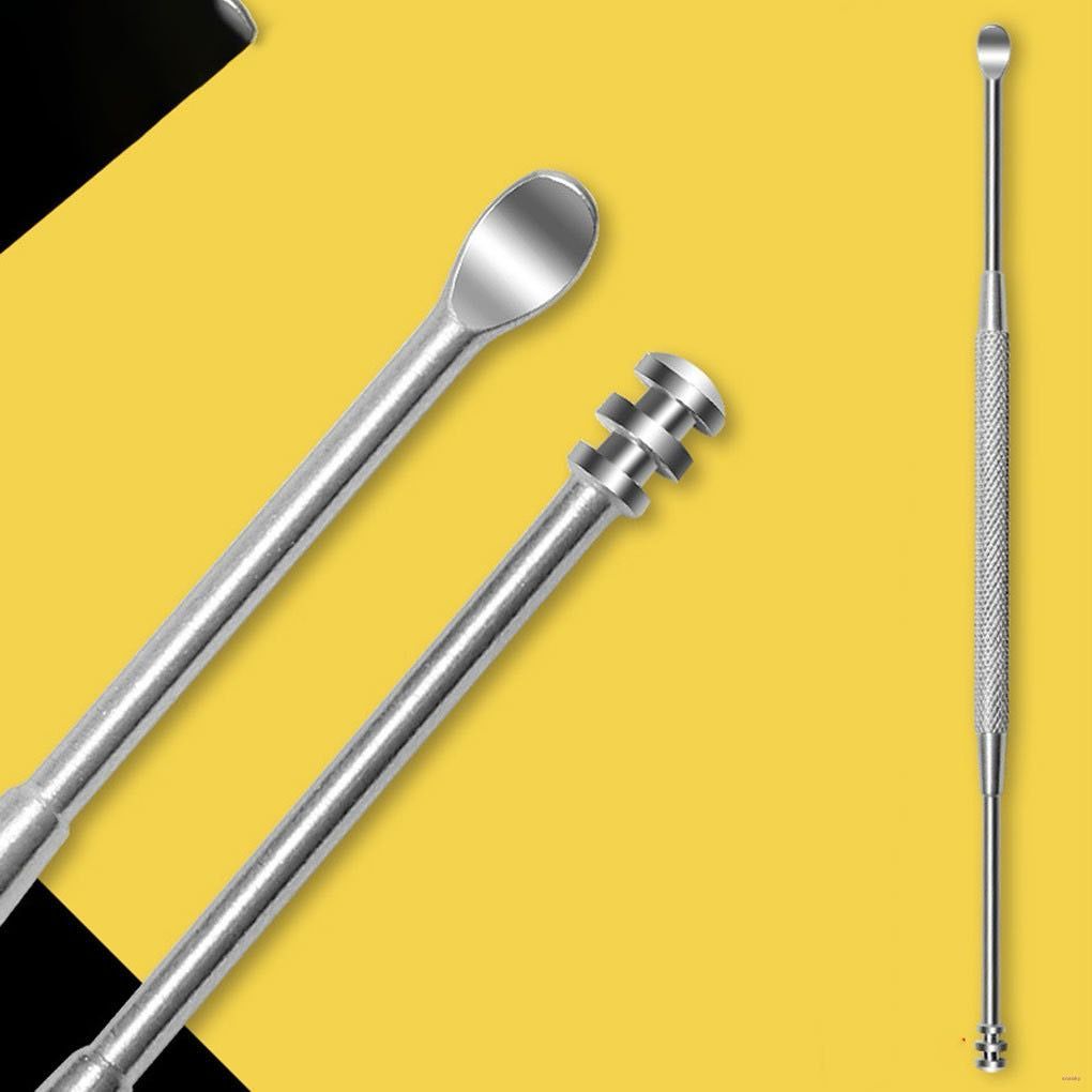 🔥 PREMIUM STAINLESS STELL EARPICK 🔥 Portable Ear Care Tools Safe Ear Spoon Digging Cleanning