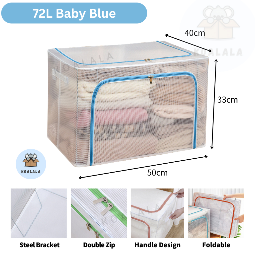 Transparent Foldable Storage Box Clothes Organizer Clothes Storage ...