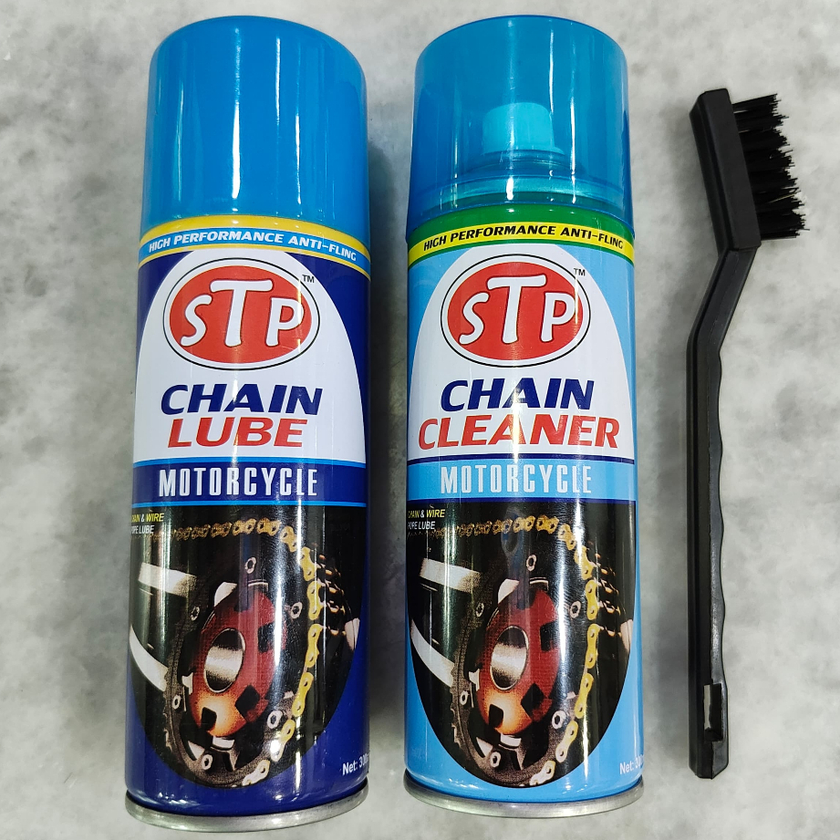 STP CHAIN LUBE CHAIN CLEANER CHAIN BRUSH MOTORCYCLE SPRAY RANTAI MOTOR