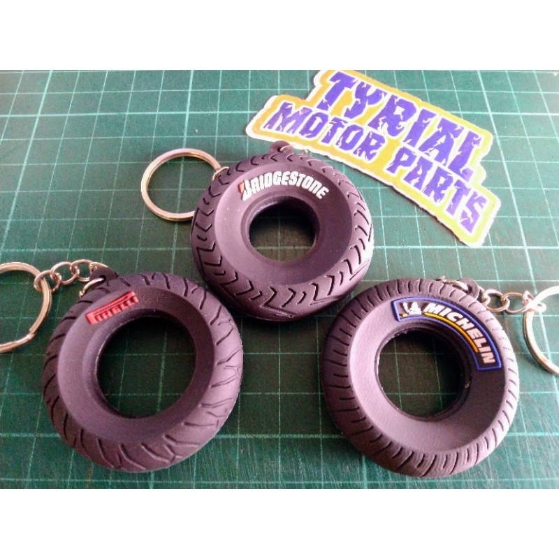 KEYCHAINS TAYAR MICHELIN PIRELLI BRIDGESTONE KEYCHAIN GETAH KEY RING ...