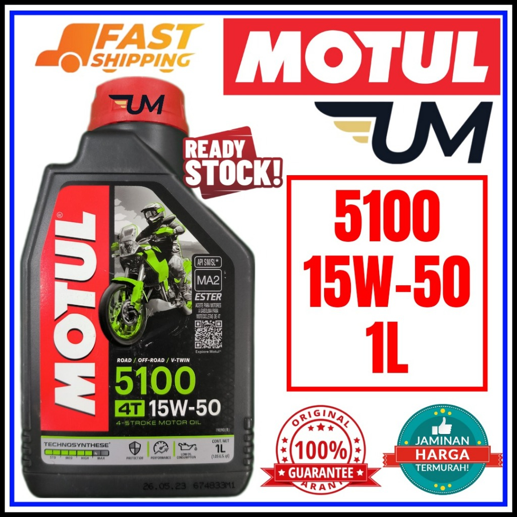 Motul 5100 4t 15w 50 Motor Oil Minyak Hitam Engine Semi Fully Synthetic