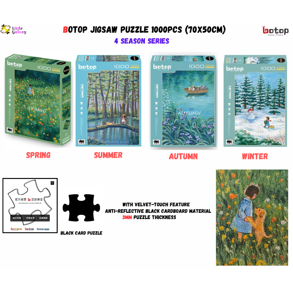 [Ready Stock][Birthday Gift] Botop Puzzle 1000PCS - Black Card Premium ...