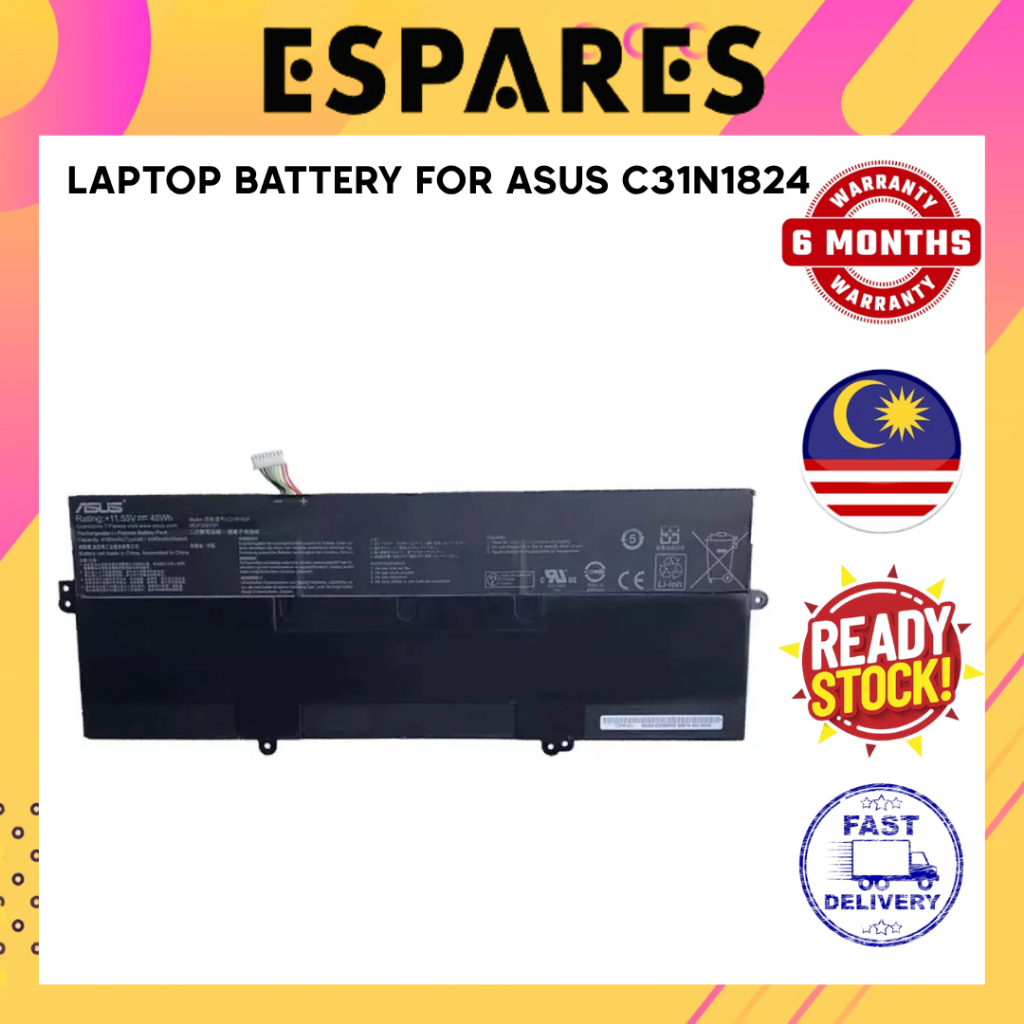 Batterie Pour ASUS C434TA - Occasion Testée à ~90% De Santé, Avec Cache D'origine C31N1824